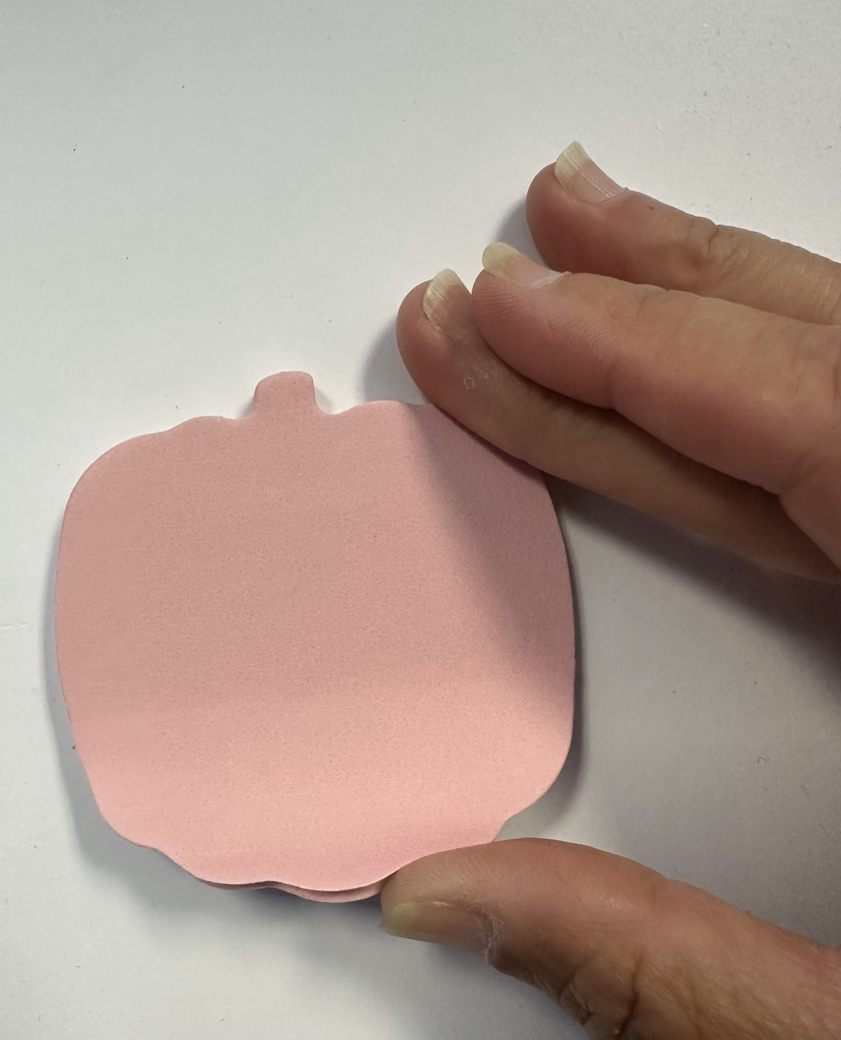 SHAPES ETC. Sticky Shape Notepad - Pretty in Pink-O-Ween Pumpkin