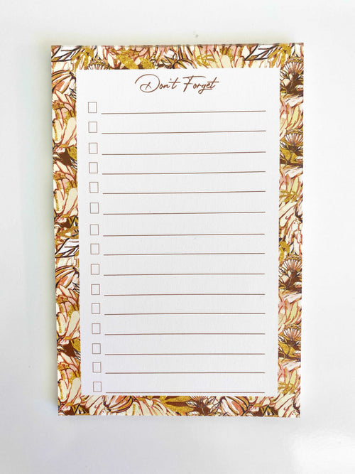 Autumn Fall Leaves Checklist Notepad Memo Sticky Notes